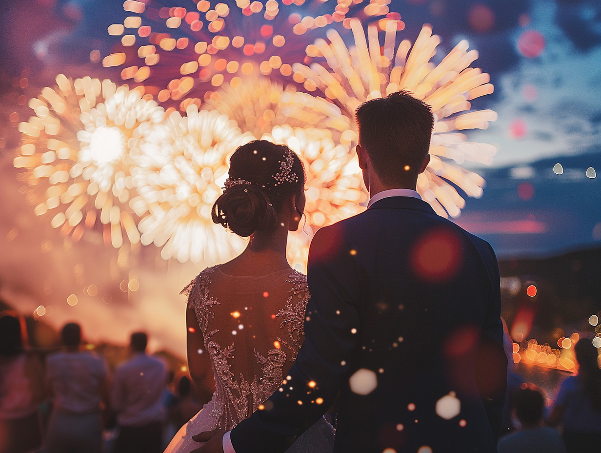 feux d artifice mariage