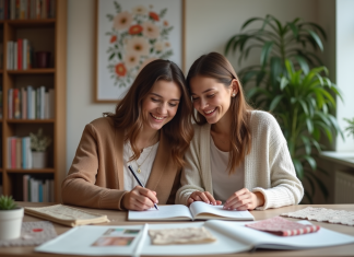 Thème mariage : Comment choisir et décider du thème de votre mariage ? Jeune couple souriant préparant leur mariage à la maison