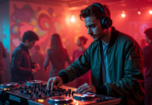 Rôle et objectifs du DJ : animer, mixer, divertir ! Que signifie DJ ? Jeune DJ concentré mixant en club avec mur en briques