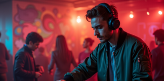 Rôle et objectifs du DJ : animer, mixer, divertir ! Que signifie DJ ? Jeune DJ concentré mixant en club avec mur en briques