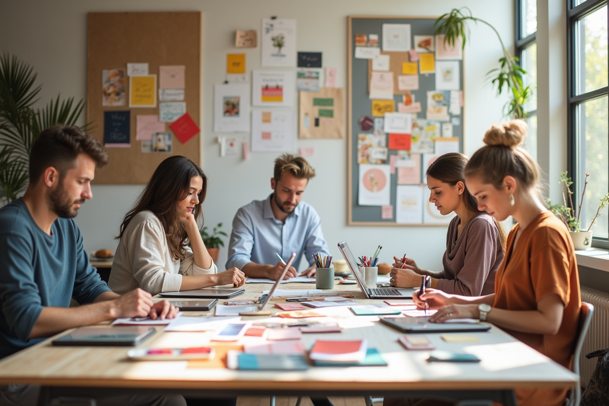 Espace de travail créatif pour la décoration d
