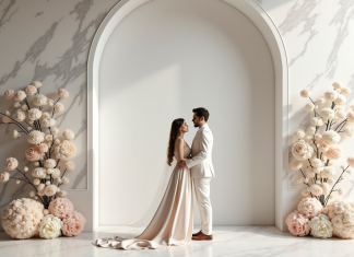 Couleur nude : idéale pour un mariage chic et discret